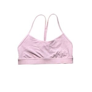 Lululemon Flow Y Bra Nulu Baby Pink Size 6 Sports Bra Yoga Pilates EUC
